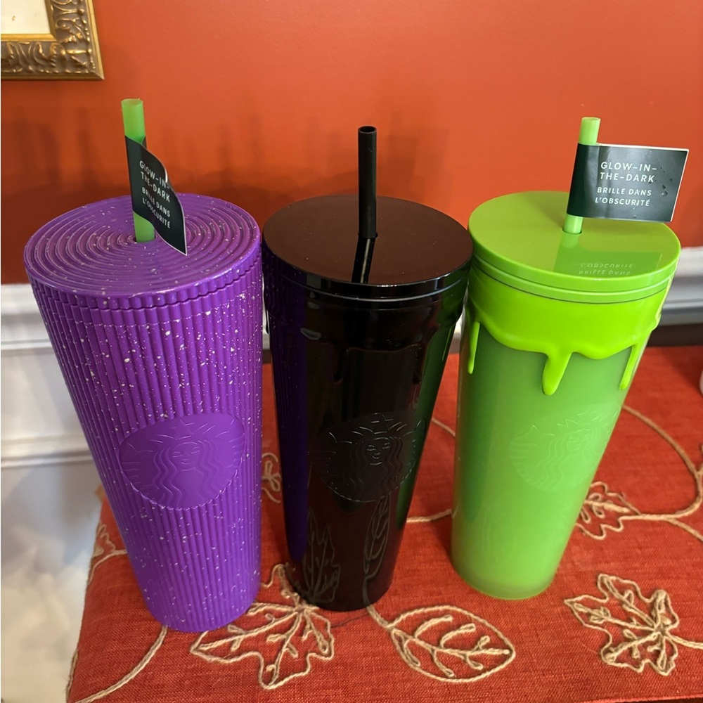 Starbucks 2023-2024 Limited Edition Glow in the dark Halloween Tall Cups…